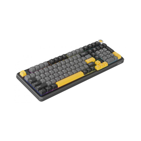 Механична клавиатура Marvo - Titan 98, Banana Crystal, RGB, черна