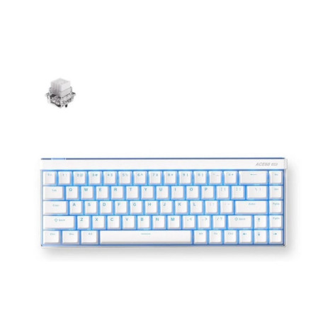 Механична клавиатура MCHOSE - Ace 68 Air, Mount Tai Magnetic Switch GT, RGB, бяла