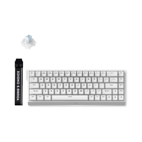 Механична клавиатура MCHOSE - Ace 68, Ice Blue Magnetic Switch, RGB, бяла
