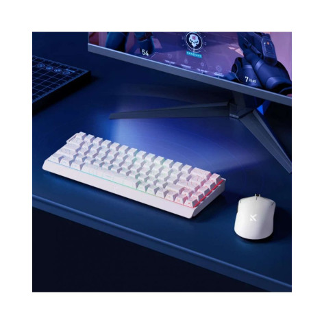 Механична клавиатура MCHOSE - Ace 68, Ice Blue Magnetic Switch, RGB, бяла