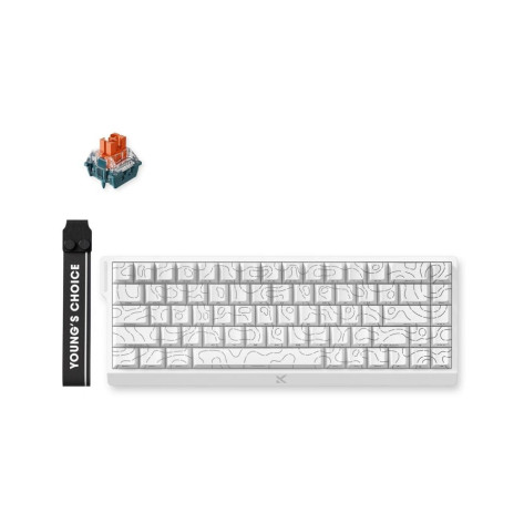 Механична клавиатура MCHOSE - Ace 68, Ice Rhino Magnetic Switch, RGB, бяла