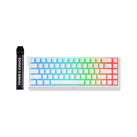 Механична клавиатура MCHOSE - Ace 68, Ice Rhino Magnetic Switch, RGB, бяла
