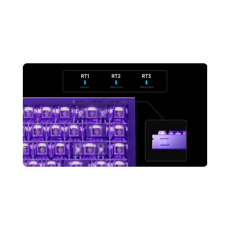 Механична клавиатура MCHOSE - Ace 68, Ice Rhino Magnetic Switch, RGB, бяла