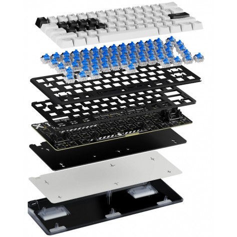 Механична клавиатура Pulsar - PCMK 3 HE 60, Linear, RGB, бяла/черна