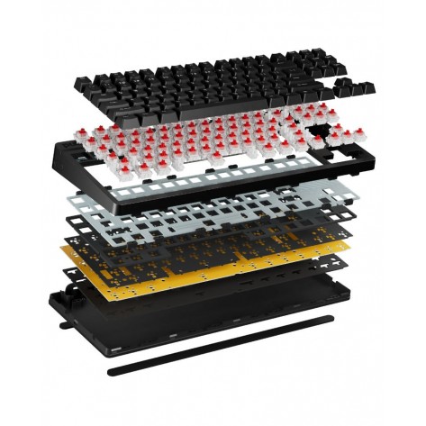 Механична клавиатура Pulsar - Xboard MS TKL, Cherry MX2A, RGB, черна