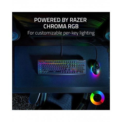 Механична клавиатура Razer - BlackWidow V4 X, Yellow, RGB, черна