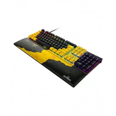 Механична клавиатура Razer - Huntsman V2 PUBG Ed., Red, RGB, черна/жълта