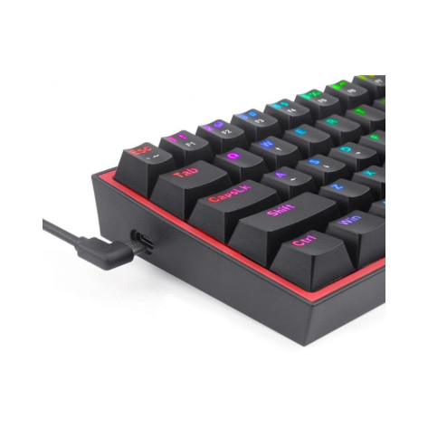 Механична клавиатура Redragon - Fizz K617-RGB, Red, RGB, черна