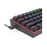 Механична клавиатура Redragon - Fizz K617-RGB, Red, RGB, черна