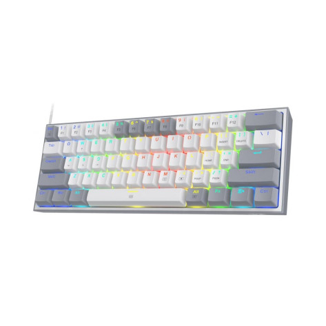 Механична клавиатура Redragon - Fizz Pro K616, безжична, Red, бяла/сива