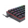 Механична клавиатура Redragon - K617 Fizz, Red Linear, RGB, 60%, черна