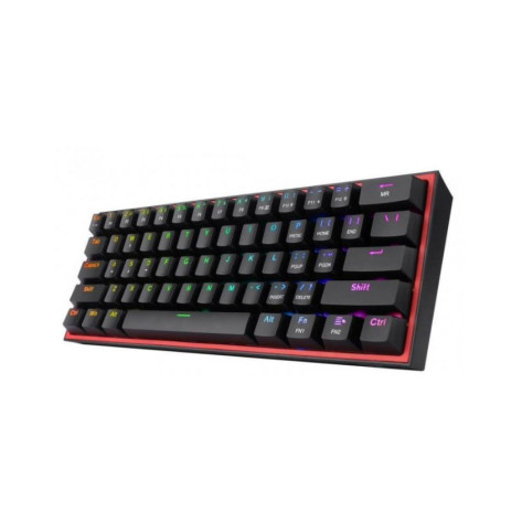 Механична клавиатура Redragon - K617 Fizz, Red Linear, RGB, 60%, черна