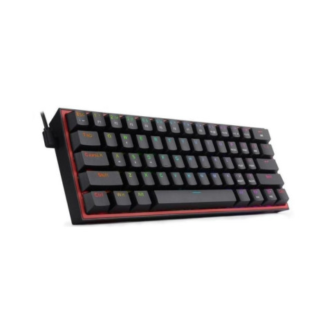 Механична клавиатура Redragon - K617 Fizz, Red Linear, RGB, 60%, черна