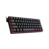Механична клавиатура Redragon - K617 Fizz, Red Linear, RGB, 60%, черна