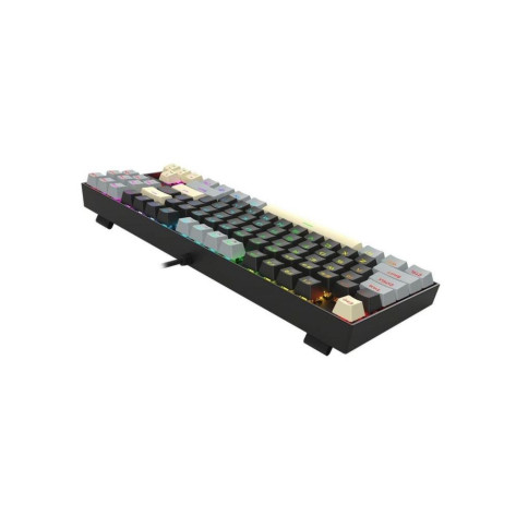 Механична клавиатура Redragon - Kumara K552LGY, Outemu Red, RGB, черна/сива