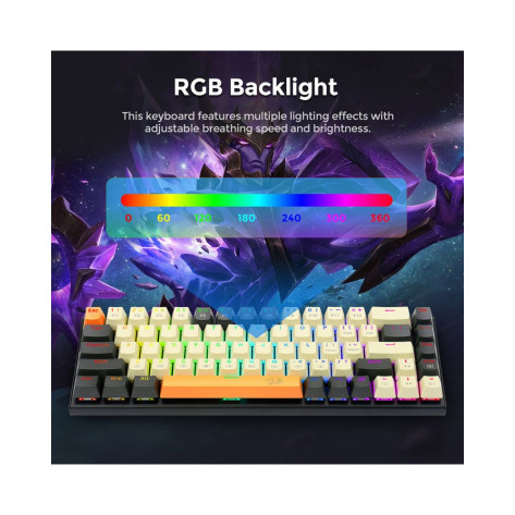 Механична клавиатура Redragon - Ryze K633CGO, Redragon Red, RGB, черна