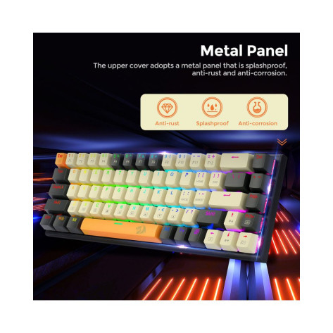 Механична клавиатура Redragon - Ryze K633CGO, Redragon Red, RGB, черна