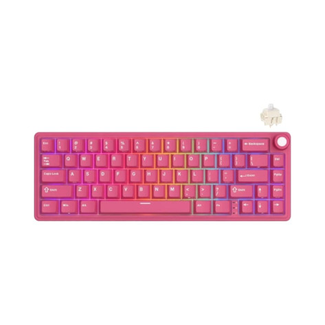 Механична клавиатура Royal Kludge - R65 Berry Red, Cream Switch, RGB, Berry Red
