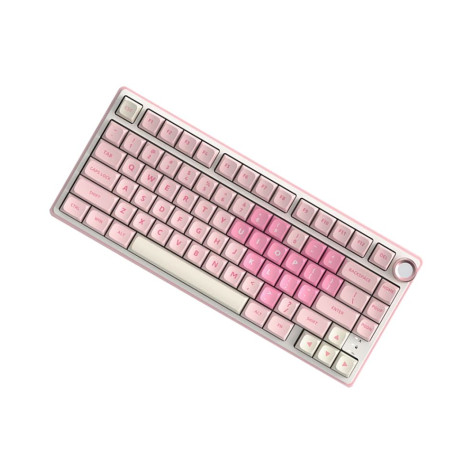 Механична клавиатура Royal Kludge - R75 Pink Melody, Cream Switch, RGB, розова