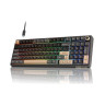 Механична клавиатура Royal Kludge - R98 Pro Phantom, жична, Cream Linear, RGB, черна