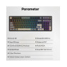 Механична клавиатура Royal Kludge - R98 Pro Phantom, жична, Cream Linear, RGB, черна