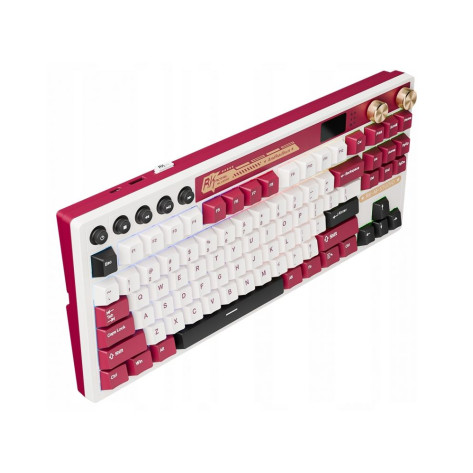 Механична клавиатура Royal Kludge - RK M87 Famicom, безжична, Cream Switch, RGB, Famicom