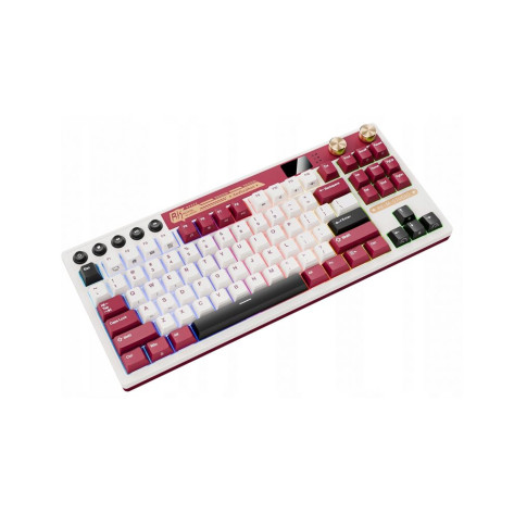 Механична клавиатура Royal Kludge - RK M87 Famicom, безжична, Cream Switch, RGB, Famicom