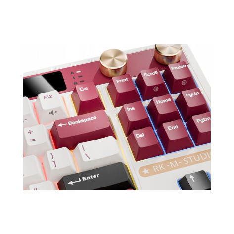 Механична клавиатура Royal Kludge - RK M87 Famicom, безжична, Cream Switch, RGB, Famicom