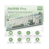 Механична клавиатура Royal Kludge - RK R98 Pro Sky Cyan, Cream Switch, RGB, синя