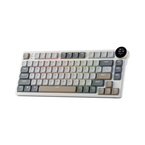 Механична клавиатура Royal Kludge – N80, безжична, Red switch, RGB, Pearly Dawn