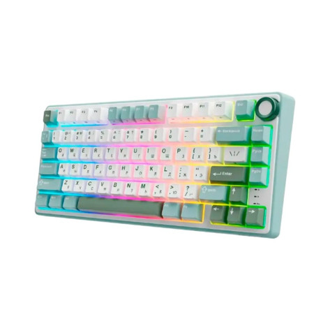 Механична клавиатура Royal Kludge – R75, K Silver, RGB, Sky Cyan