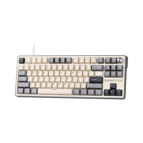 Механична клавиатура Royal Kludge – R87Pro, Creamy, RGB, сива