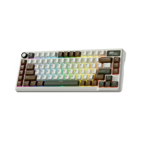 Механична клавиатура Royal Kludge – RK L75, безжична, Cream, RGB, Green