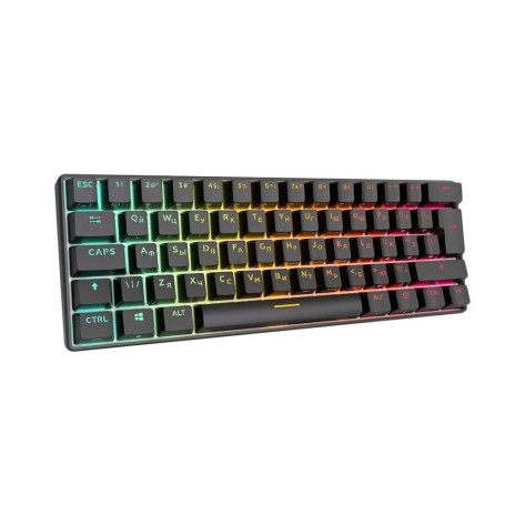 Механична клавиатура Royal Kludge – RK61, безжична, Red switch, RGB, черна