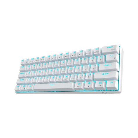 Механична клавиатура Royal Kludge – RK61, безжична, Red switch, RGB, бяла