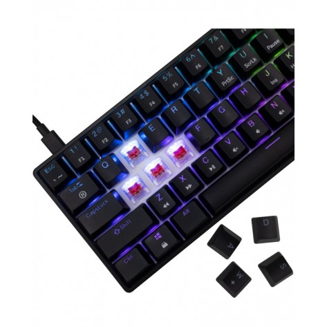 Механична клавиатура White Shark - Shinobi 2, Red Switch, RGB, черна