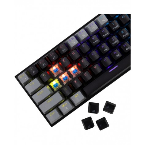 Механична клавиатура White Shark - Wakizashi 2, Blue Switch, RGB, черна/сива