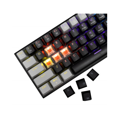 Механична клавиатура White Shark - Wakizashi-2, Red switch, RGB, черна/сива