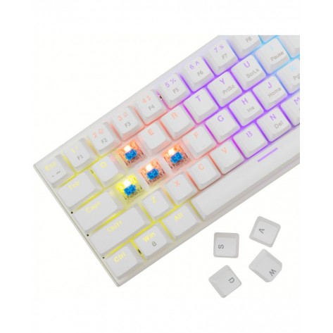 Механична клавиатура White Shark - WAKIZASHI-2 White, Blue Sw., бяла