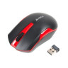 Мишка A4Tech - V-Track G3-200N, оптична, безжична, черна/червена
