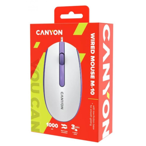 Мишка Canyon - CNE-CMS10WL, оптична, White lavender