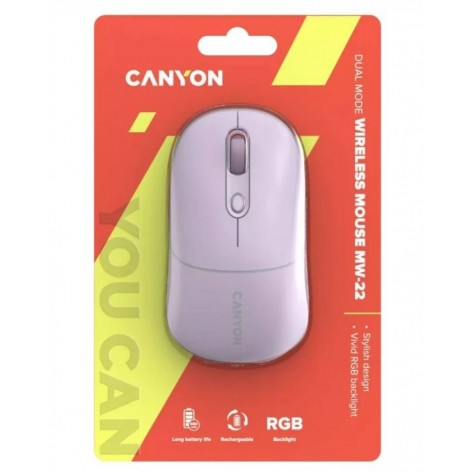 Мишка Canyon - MW-22, оптична, безжична, Pearl Rose