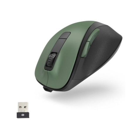 Мишка Hama - MW-500 Recharge, оптична, безжична, черна/зелена