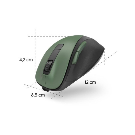 Мишка Hama - MW-500 Recharge, оптична, безжична, черна/зелена