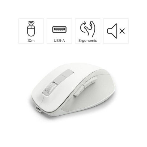 Мишка Hama - WM-500 Recharge, оптична, безжична, бяла
