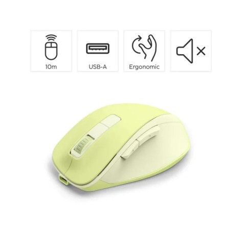 Мишка Hama - WM-500 Recharge, оптична, безжична, зелена