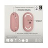 Мишка Logitech - Pebble Mouse 2 M350s, оптична, безжична, Rose