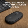 Мишка Logitech - Pebble Mouse 2 M350s, оптична, безжична, Graphite