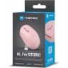 Мишка Natec - Stork, оптична, безжична, розова