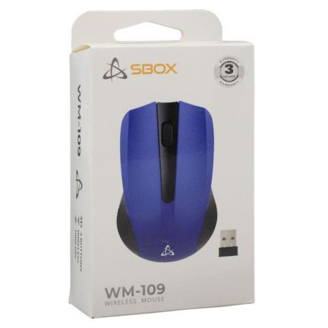 Мишка SBOX - WM-109, оптична, безжична, синя